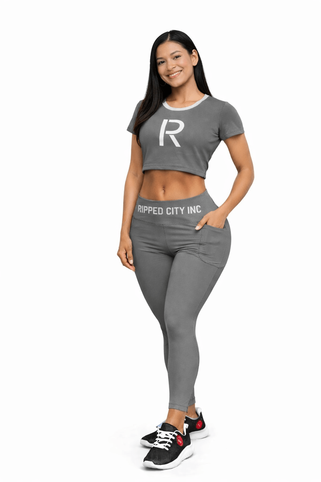 Ripped City Inc women fitness apparel in signature design - premium gym apparel - Ripped City Inc premium gym apparel