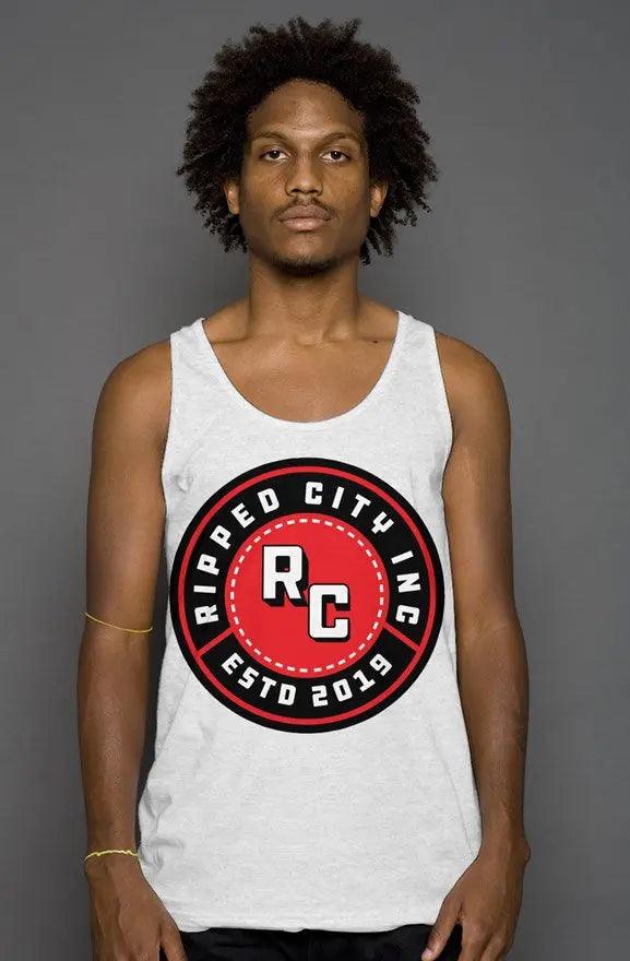 Ripped City Inc men tank top in signature design - premium gym apparel - Ripped City Inc premium gym apparel