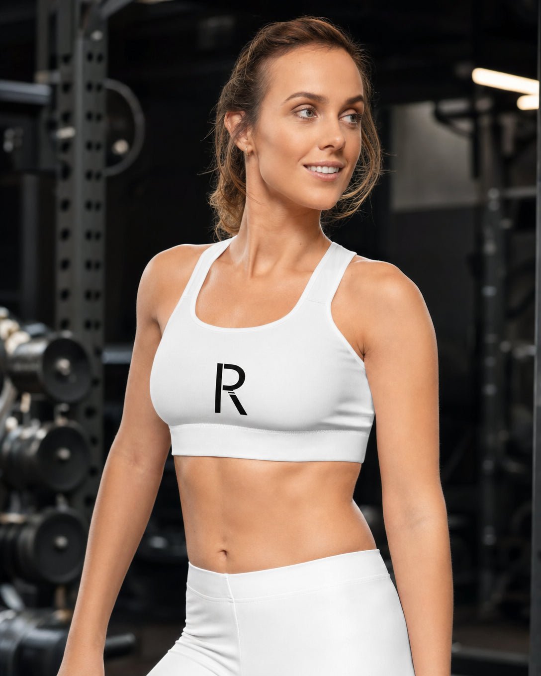Ripped City Inc Women's Sports Bra - White mockup (batch 06) - Ripped City Inc premium gym apparel