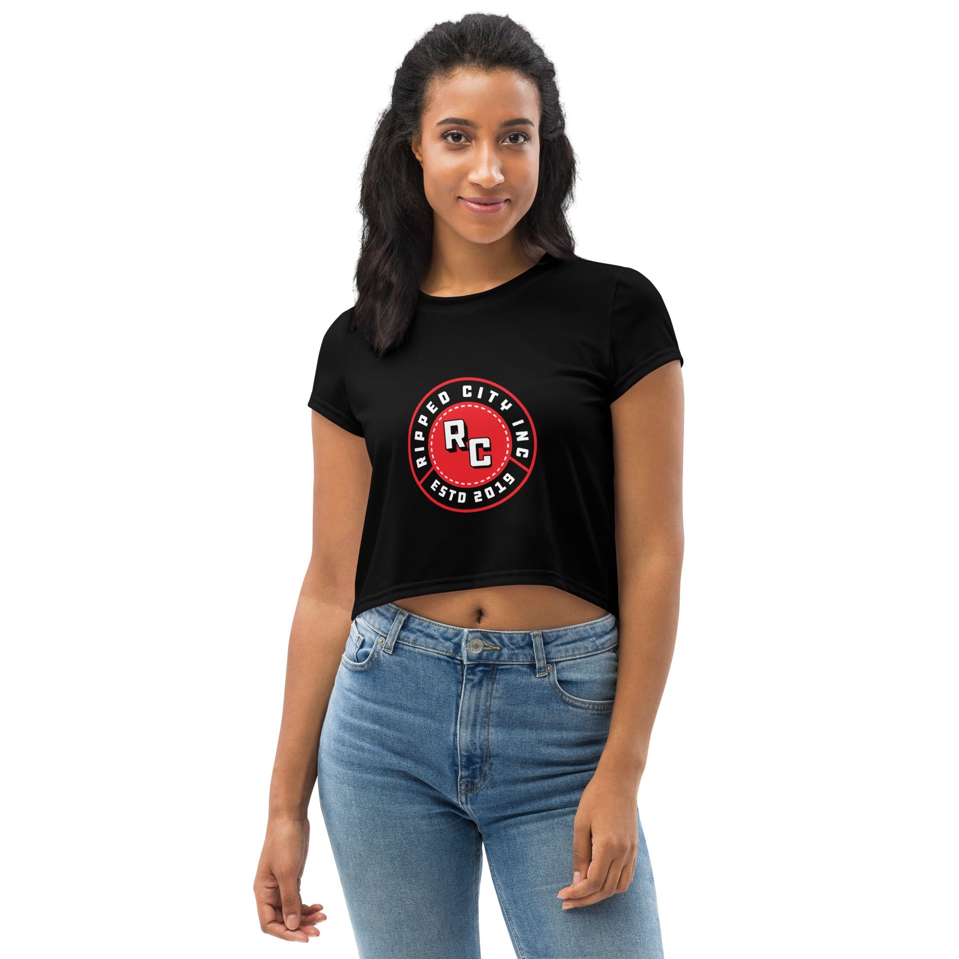 All-Over Print Crop Tee - Stylish and Comfortable for Everyday Wear