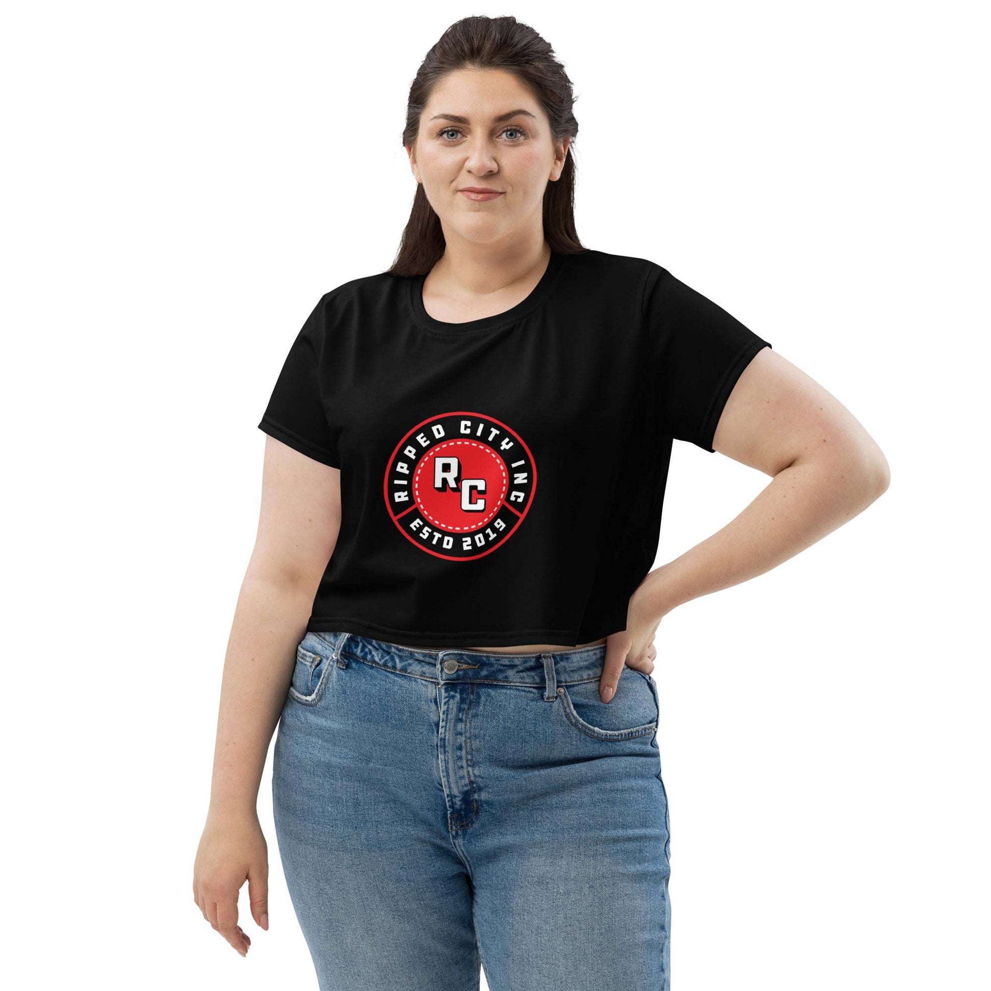 All-Over Print Crop Tee - Stylish and Comfortable for Everyday Wear