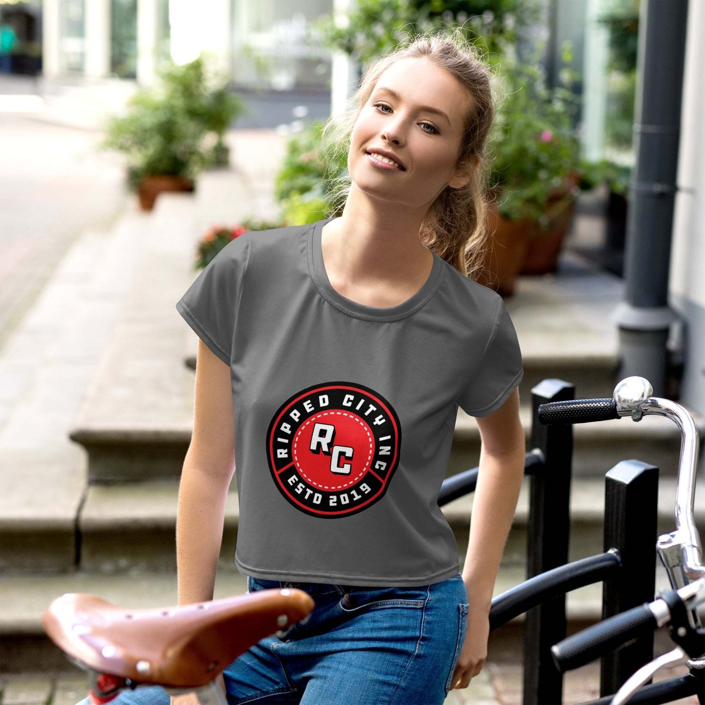 Ripped City Inc women t-shirt in signature design - premium gym apparel - Ripped City Inc premium gym apparel