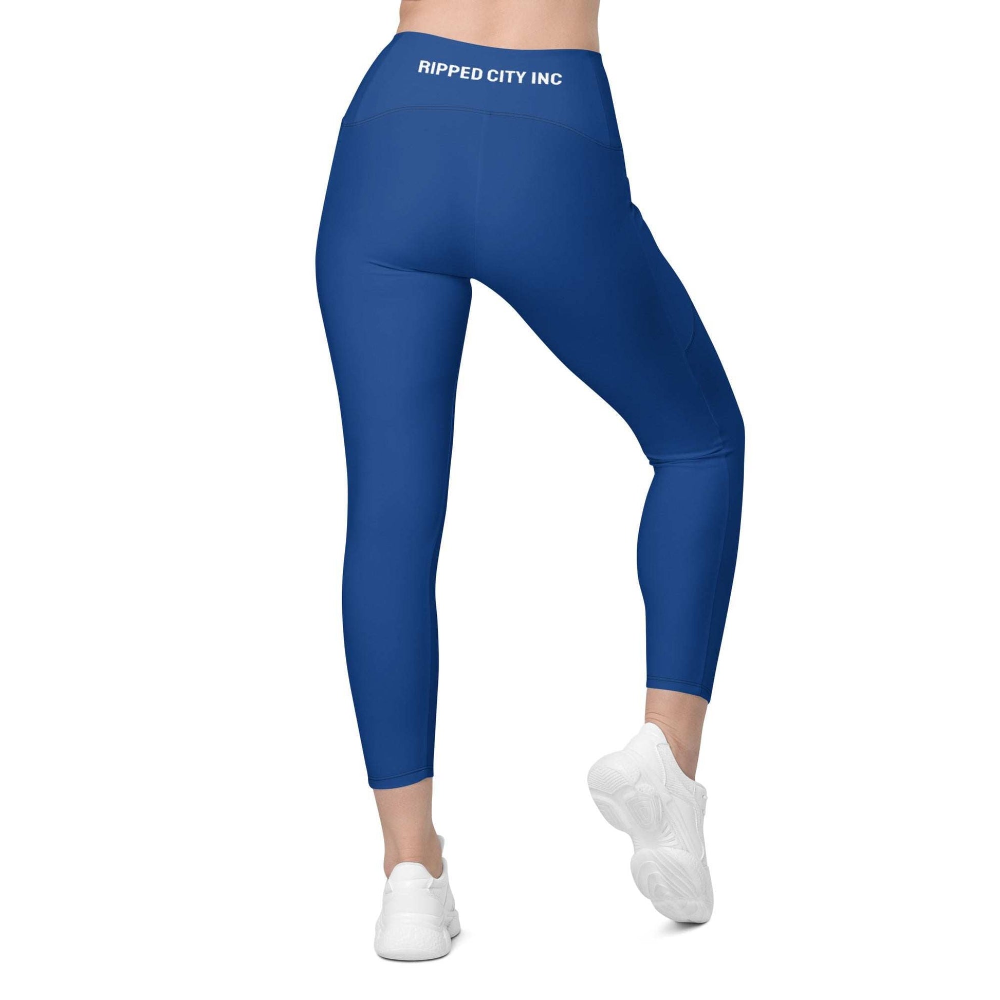Ripped City Inc women leggings in blue - premium gym apparel - Ripped City Inc premium gym apparel