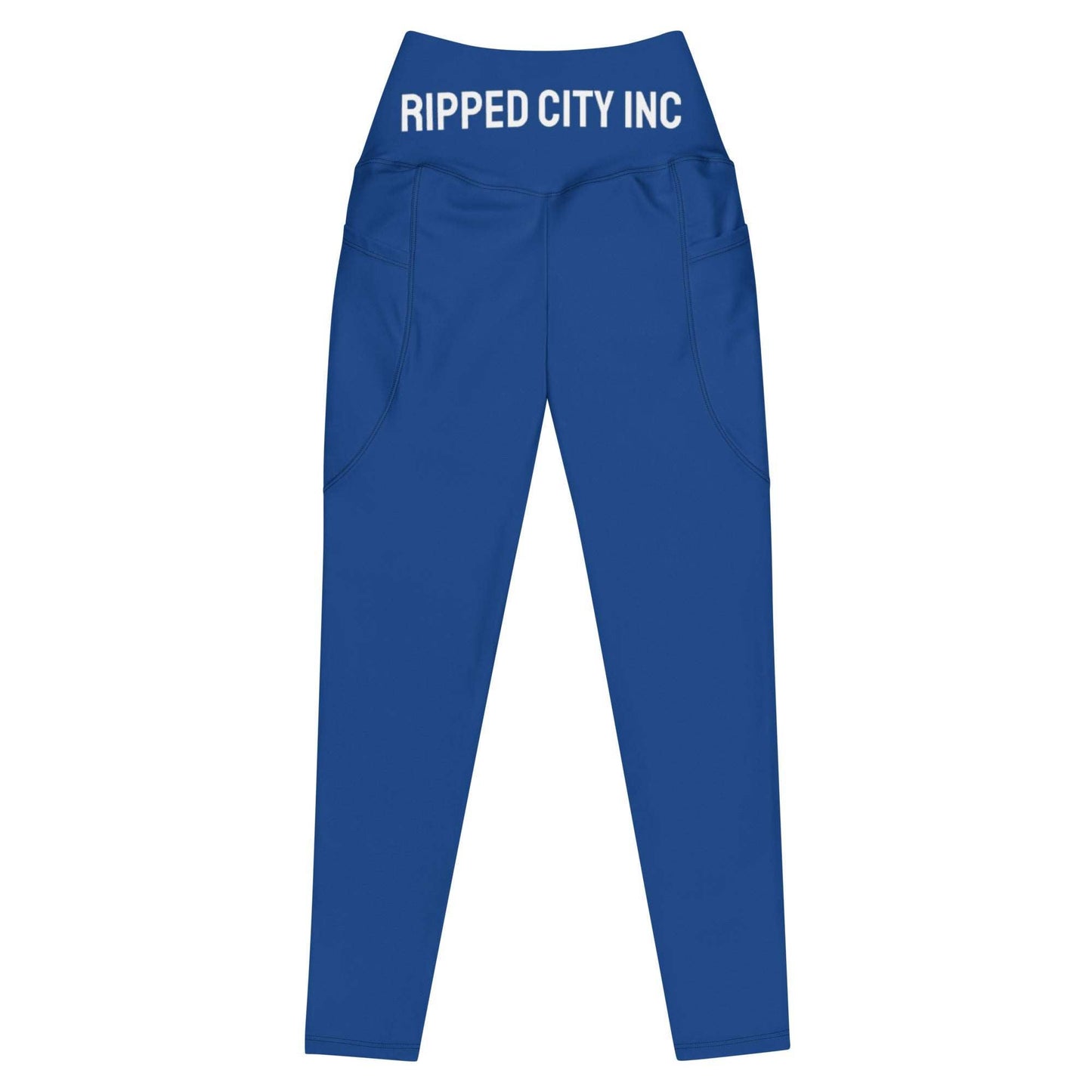 Ripped City Inc women leggings in blue - premium gym apparel - Ripped City Inc premium gym apparel