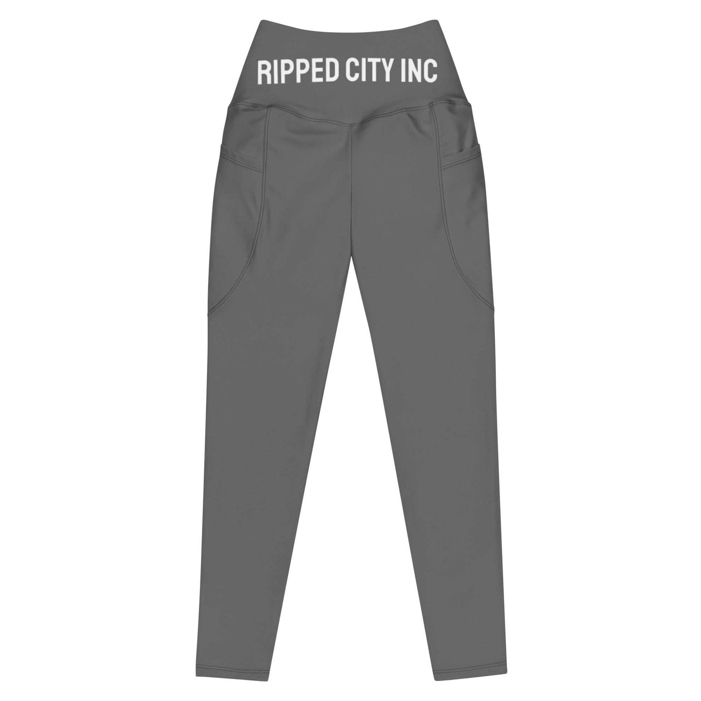 Ripped City Inc women leggings in gray - premium gym apparel - Ripped City Inc premium gym apparel