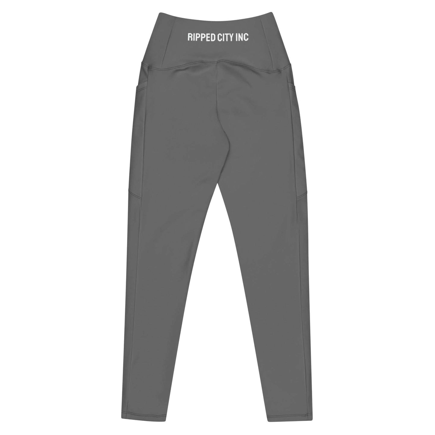 Ripped City Inc women leggings in gray - premium gym apparel - Ripped City Inc premium gym apparel