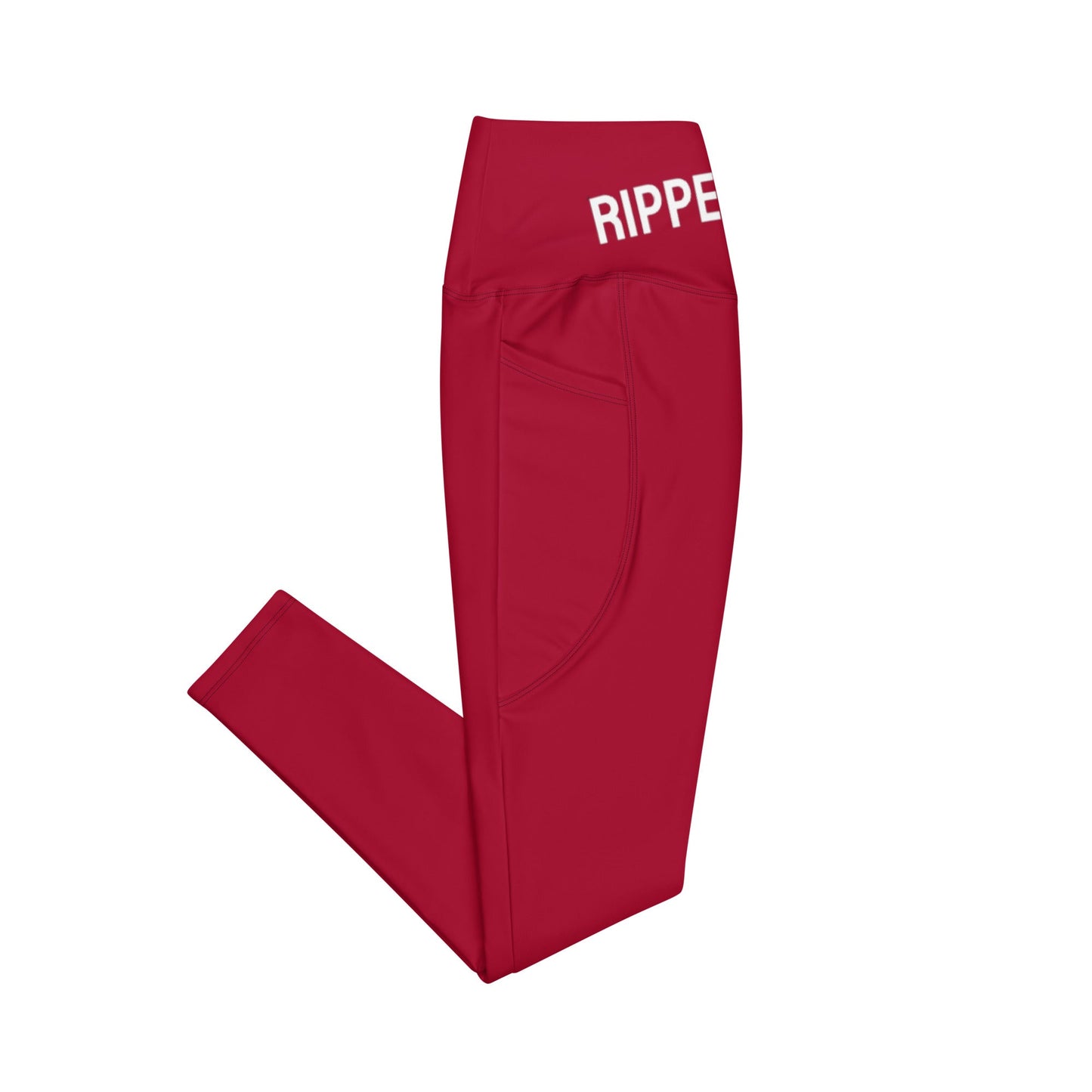Ripped City Inc women leggings in red - premium gym apparel - Ripped City Inc premium gym apparel