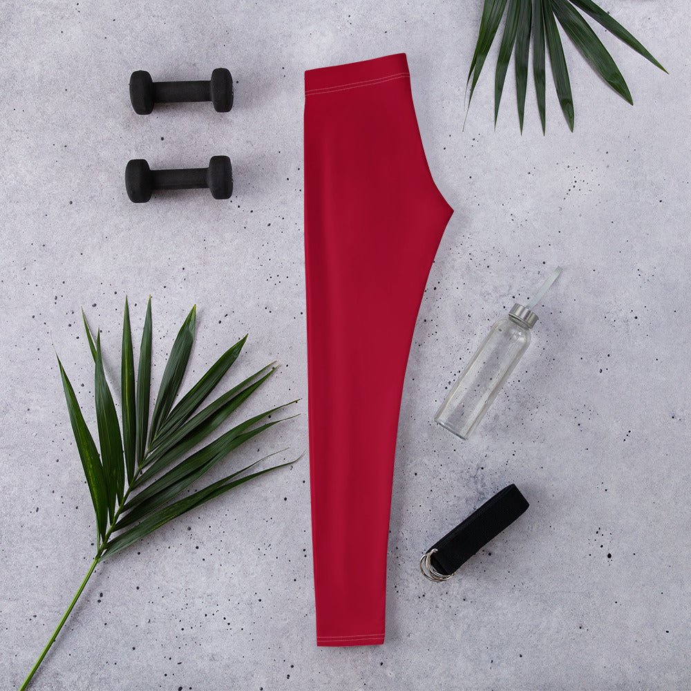 Ripped City Inc women leggings in red - premium gym apparel - Ripped City Inc premium gym apparel