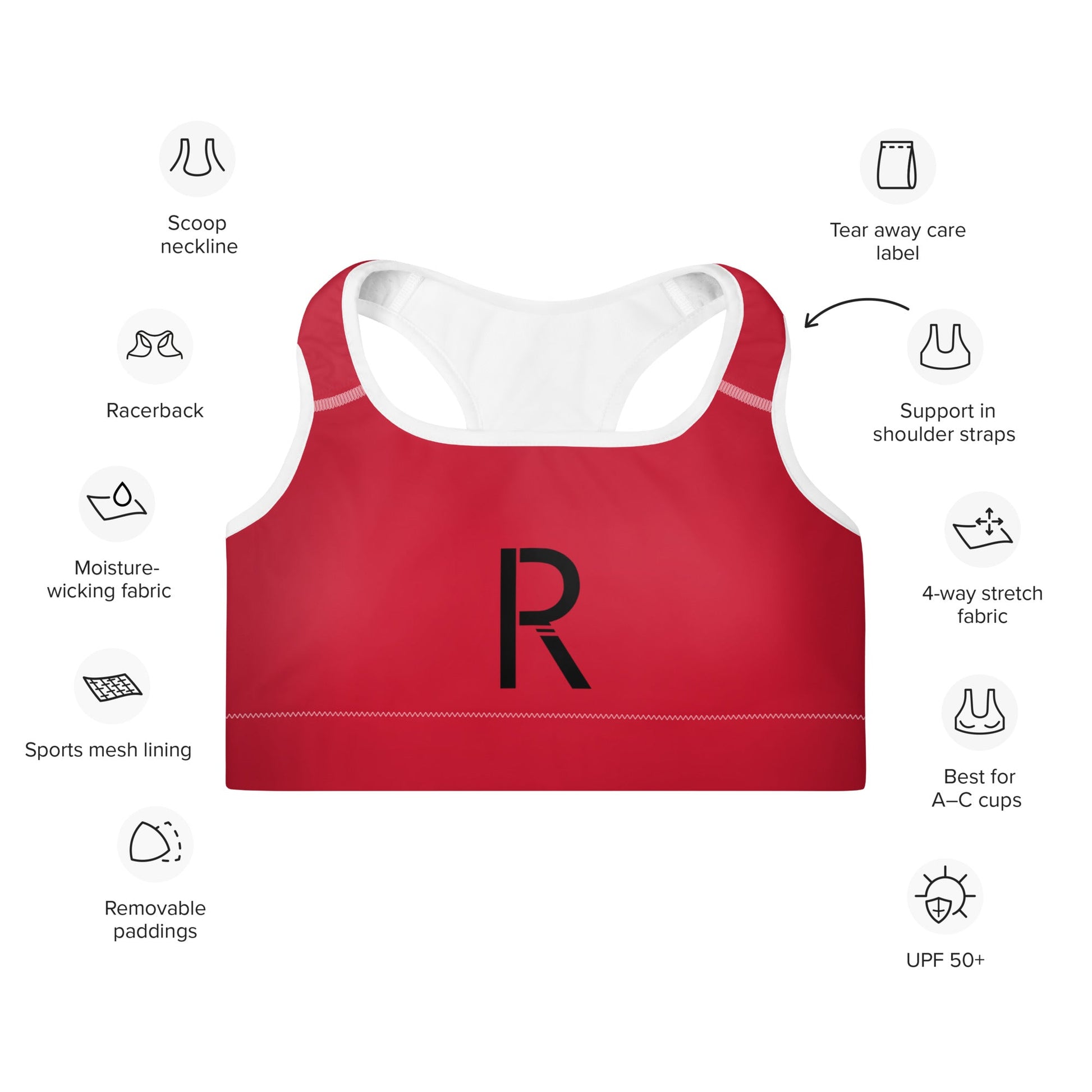 Padded Sports Bra - RipCityInc