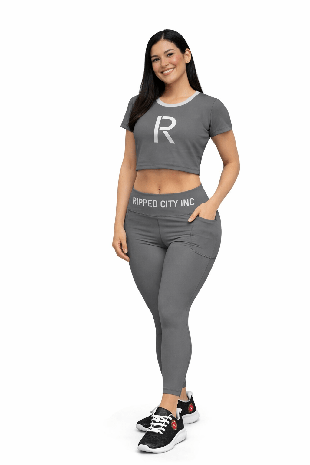 Ripped City Inc women fitness apparel in signature design - premium gym apparel - Ripped City Inc premium gym apparel