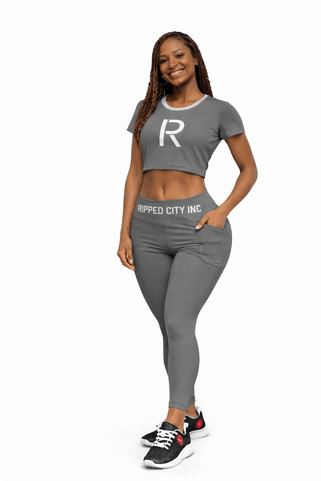 Ripped City Inc women fitness apparel in signature design - premium gym apparel - Ripped City Inc premium gym apparel