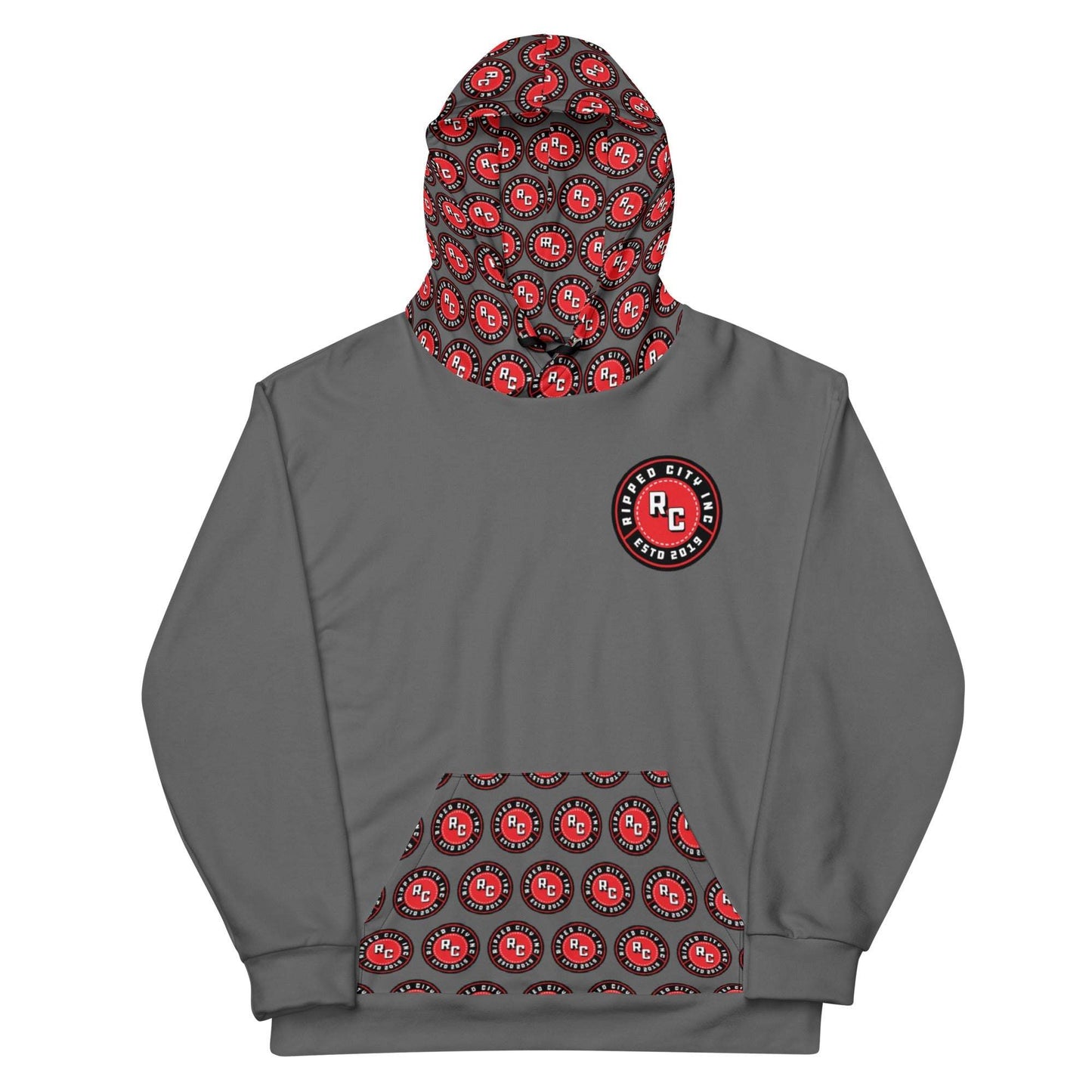 Ripped City Inc unisex hoodie in gray - premium gym apparel - Ripped City Inc premium gym apparel