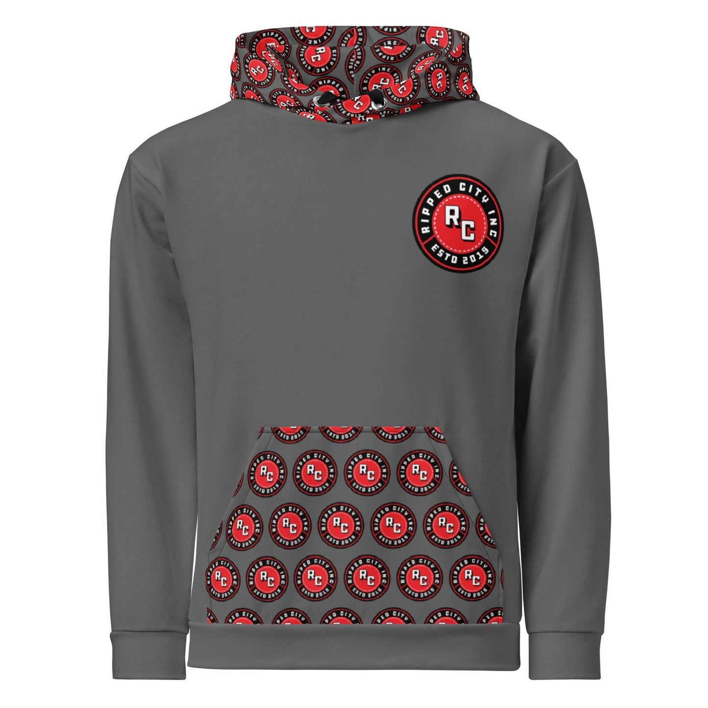 Ripped City Inc unisex hoodie in gray - premium gym apparel - Ripped City Inc premium gym apparel
