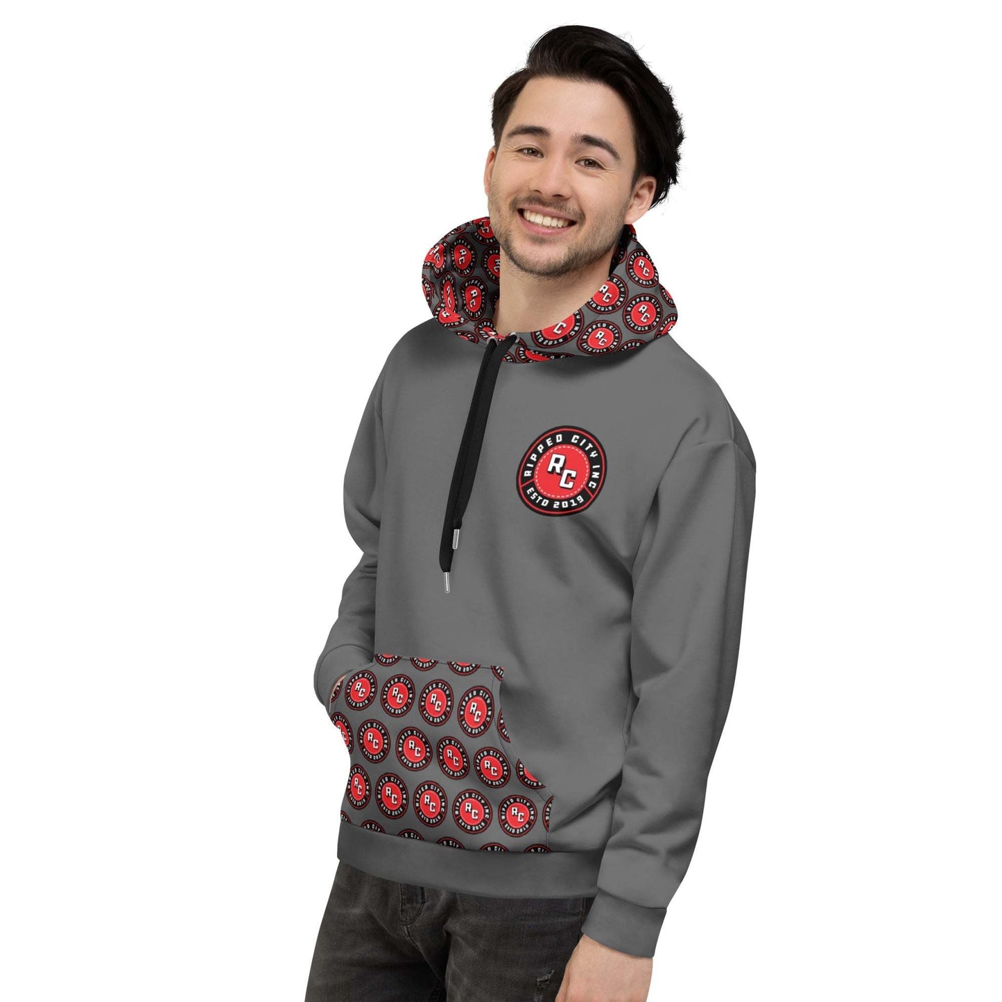 Ripped City Inc unisex hoodie in gray - premium gym apparel - Ripped City Inc premium gym apparel