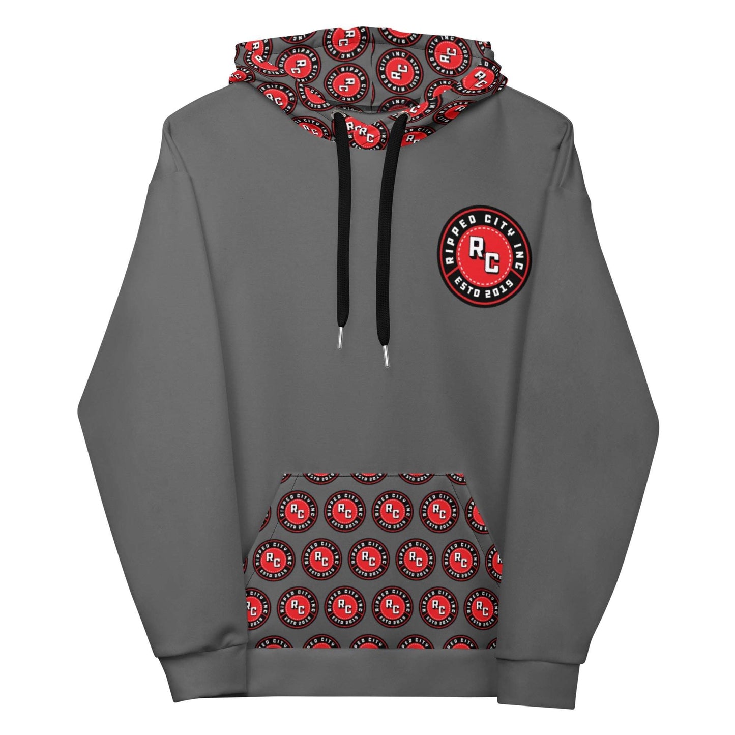 Ripped City Inc unisex hoodie in gray - premium gym apparel - Ripped City Inc premium gym apparel