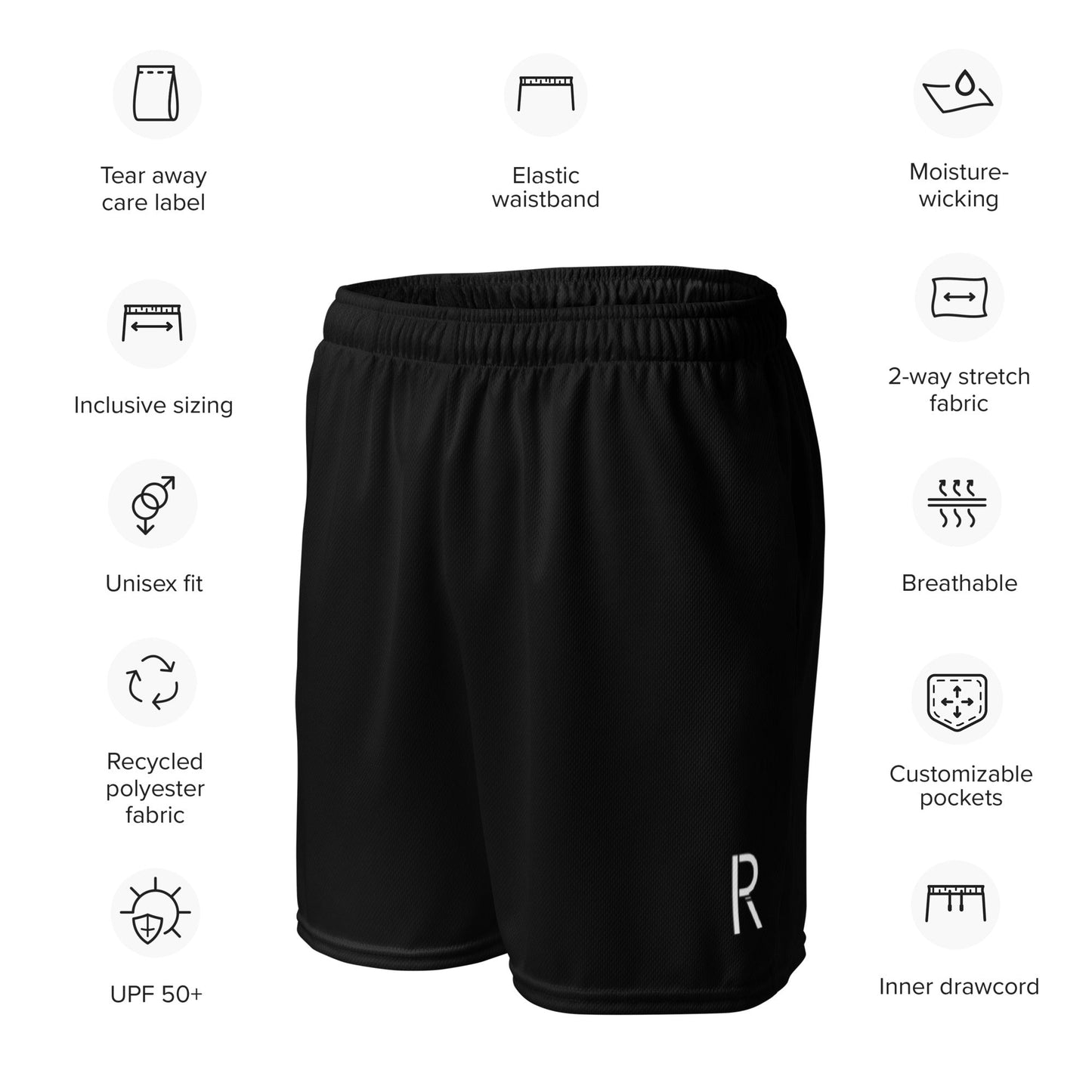 Ripped City Inc unisex shorts in black - premium gym apparel - Ripped City Inc premium gym apparel