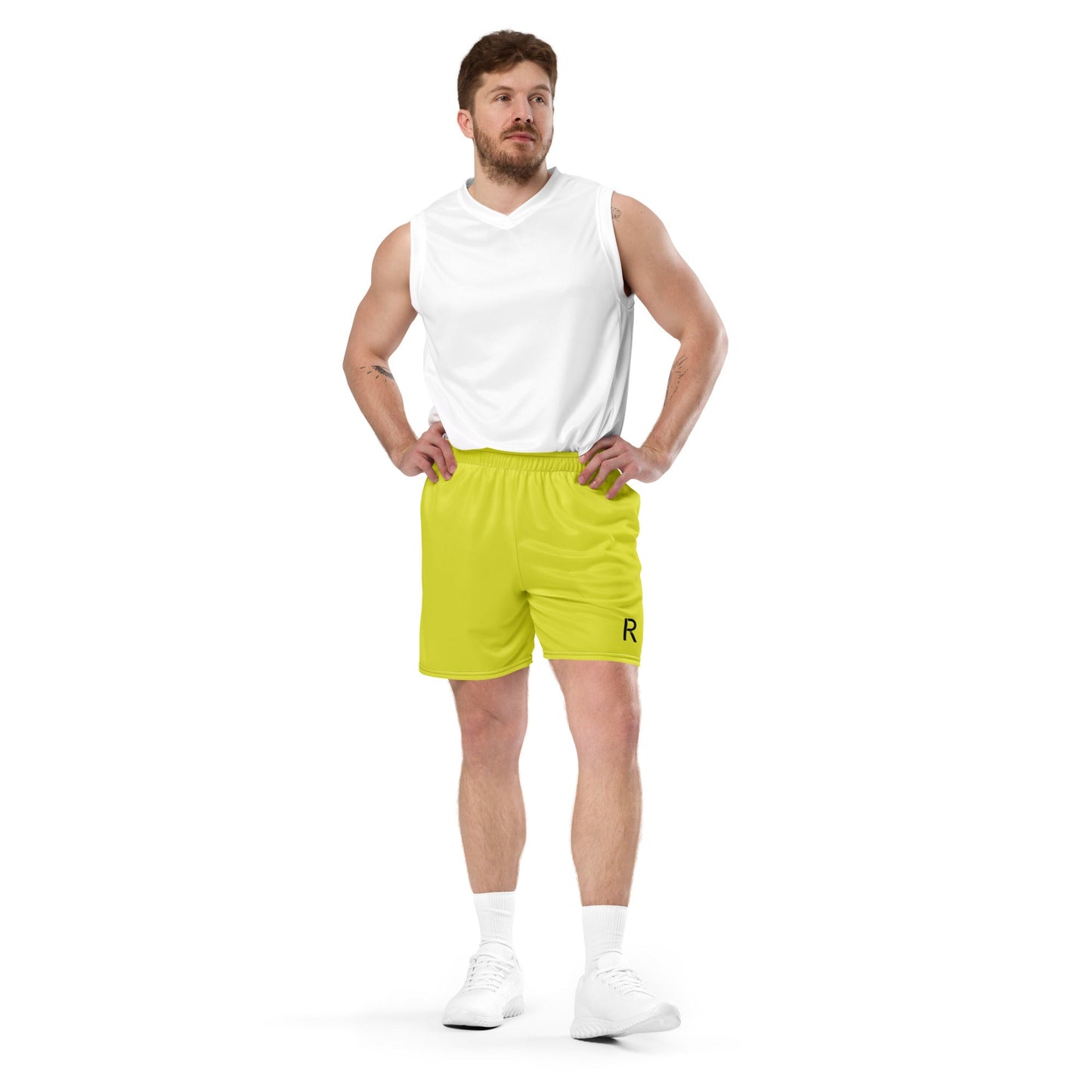 Ripped City Inc unisex shorts in yellow - premium gym apparel - Ripped City Inc premium gym apparel