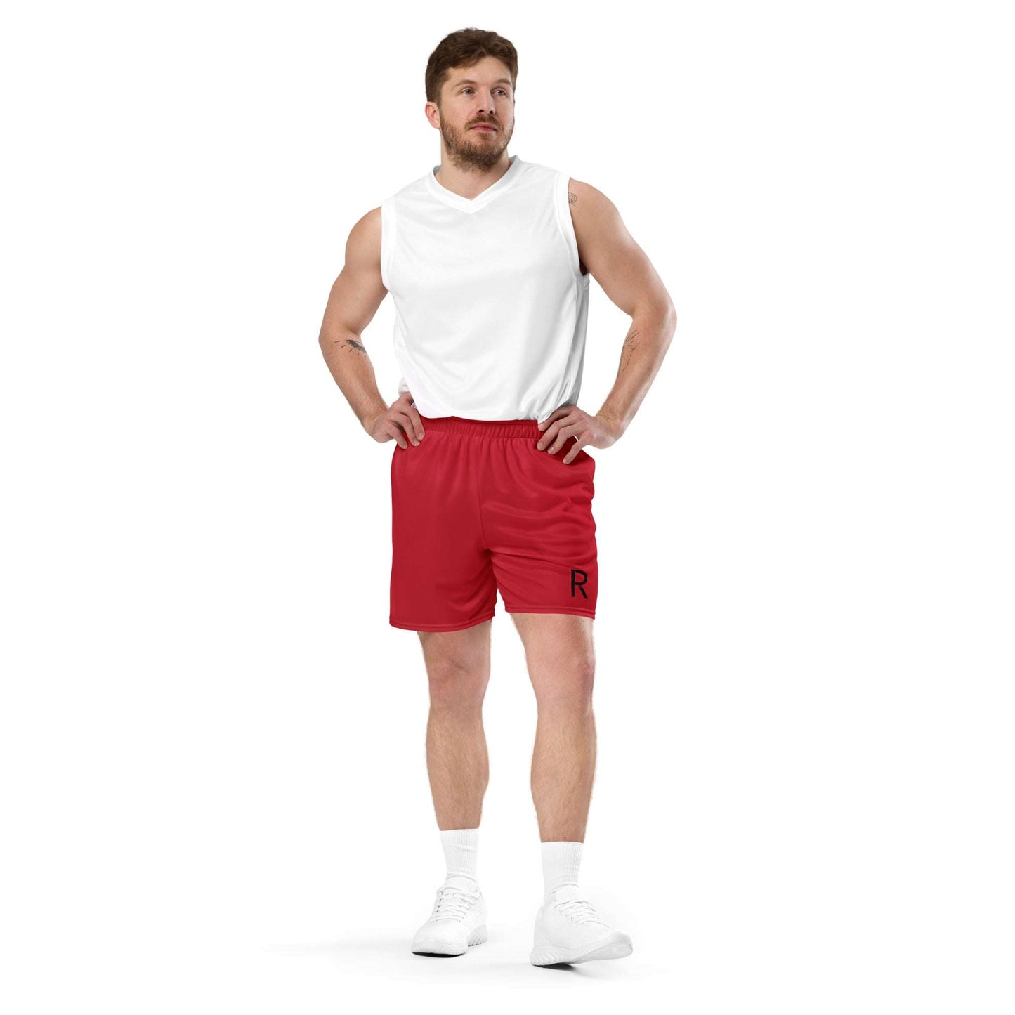 Ripped City Inc unisex shorts in red - premium gym apparel - Ripped City Inc premium gym apparel