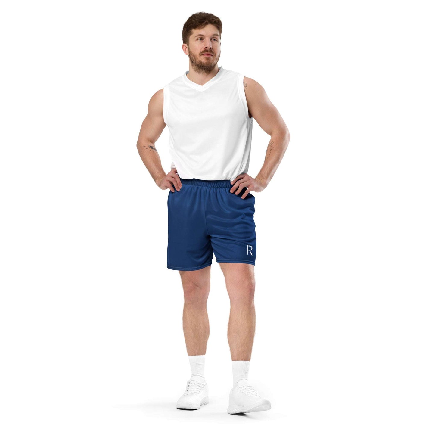 Ripped City Inc unisex shorts in blue, navy - premium gym apparel - Ripped City Inc premium gym apparel