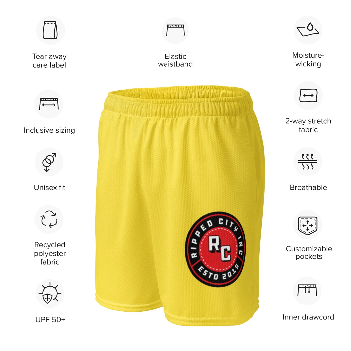 Ripped City Inc men shorts in signature design - premium gym apparel - Ripped City Inc premium gym apparel
