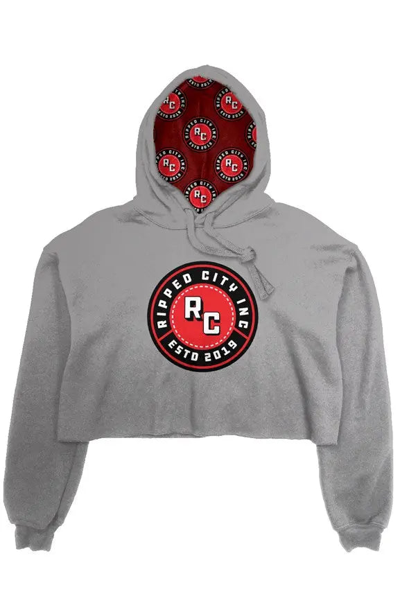 Womens Crop Fleece Hoodie